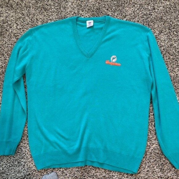 Miami Dolphins V Neck Sweater XL - Picture 1 of 3
